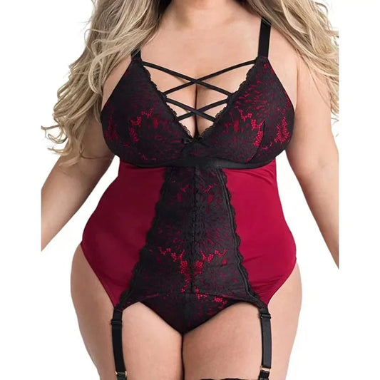 Plus Size Hot Lace Bodysuits