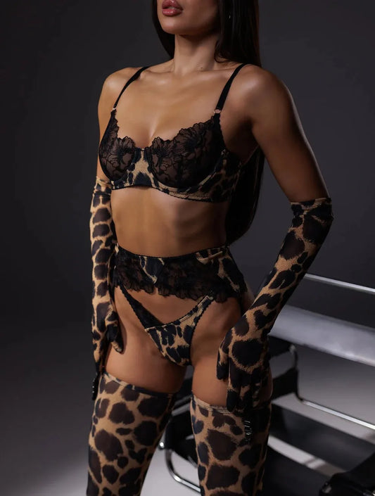 Leopard Costume Lingerie | Ultra Sexy Lace Patchwork