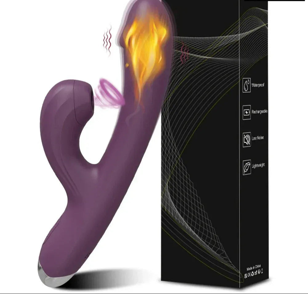 Vibrating Clit Sucker for Women G Spot Stimulator Heat - Red