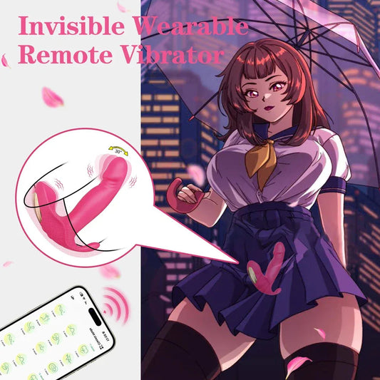 Wireless Wearable Vibrator for Women Stimulator G Spot Pleasure Toy - Red