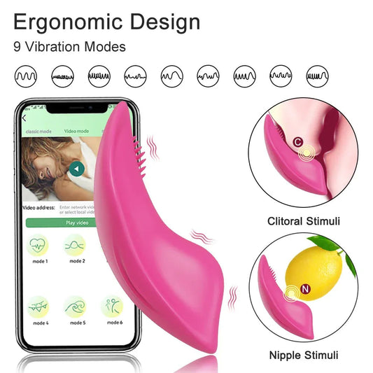 Wireless Panty Vibrator for Women Nipple Stimulation Couples - Light Pink