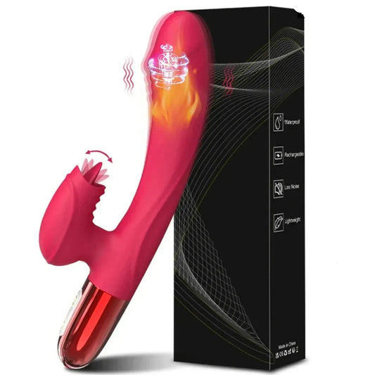 G Spot Vibrator Heating Clitoral Stimulation - Red