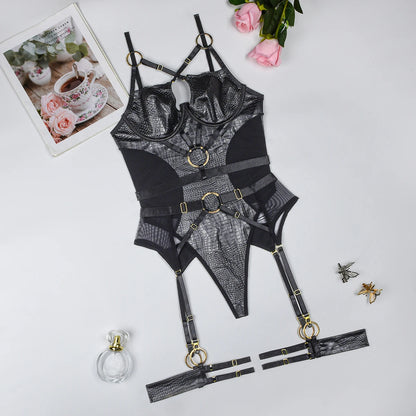 Felisha Fetish Call Of The Night | Latex | Luxury Crocodile Leather Bodysuit