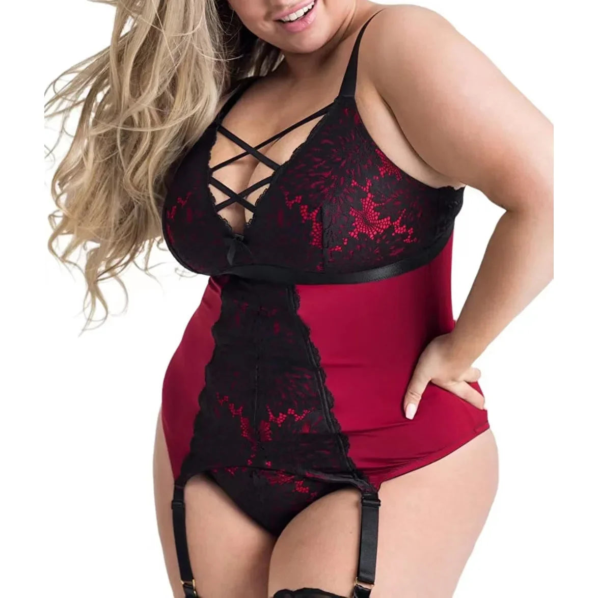 Plus Size Hot Lace Bodysuits