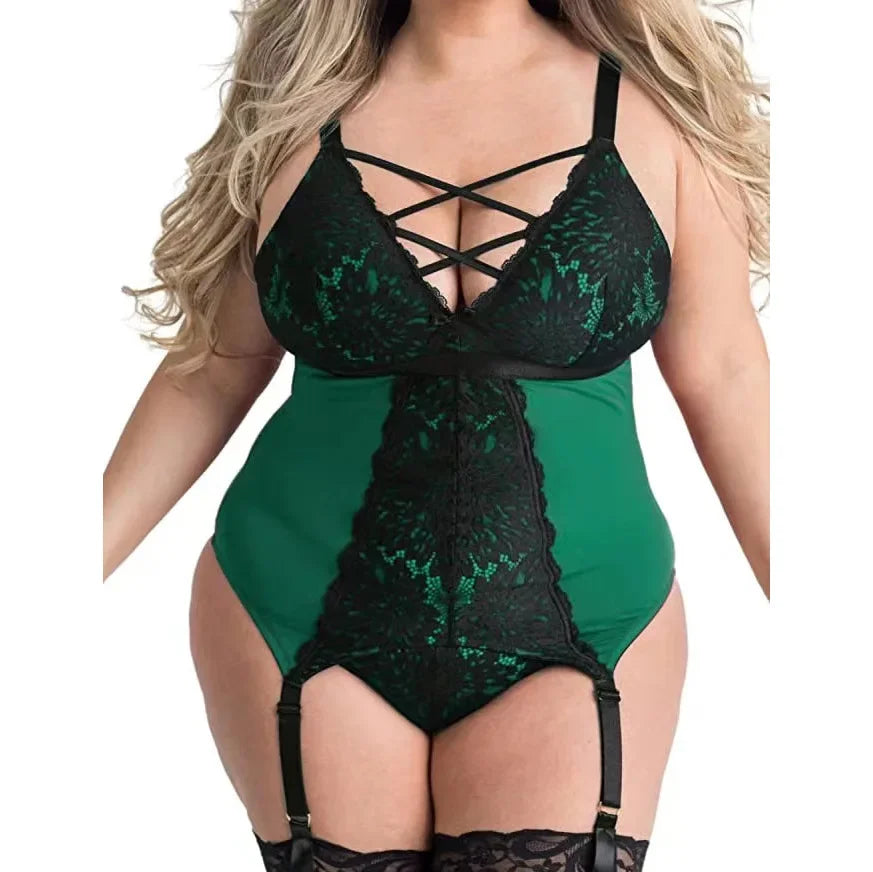 Plus Size Hot Lace Bodysuits