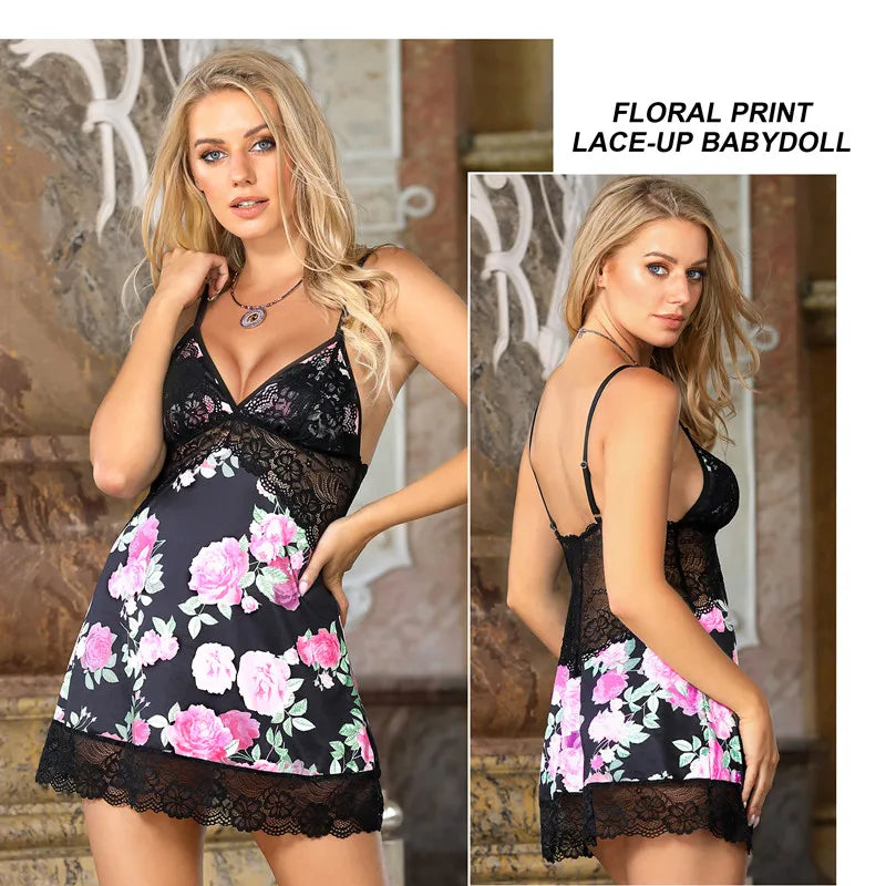 Selika Floral Print Nightgown