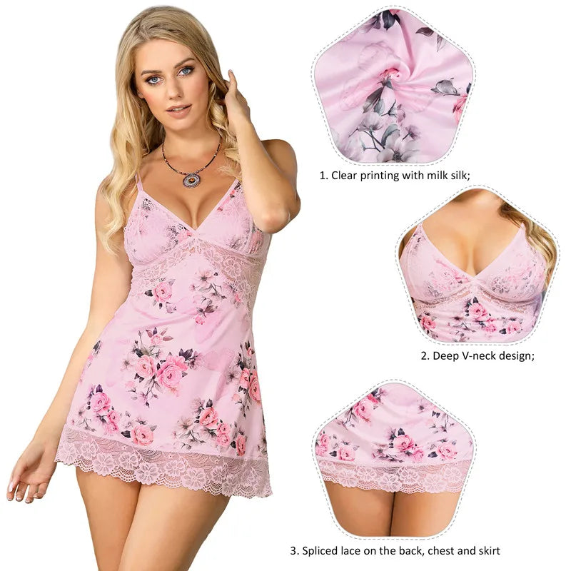 Selika Floral Print Nightgown