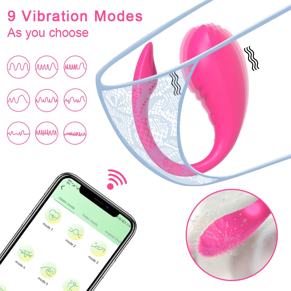 Wireless Bluetooth APP Vibrator Female Remote Control