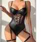 Kenzi  Pu Leather Bodysuit