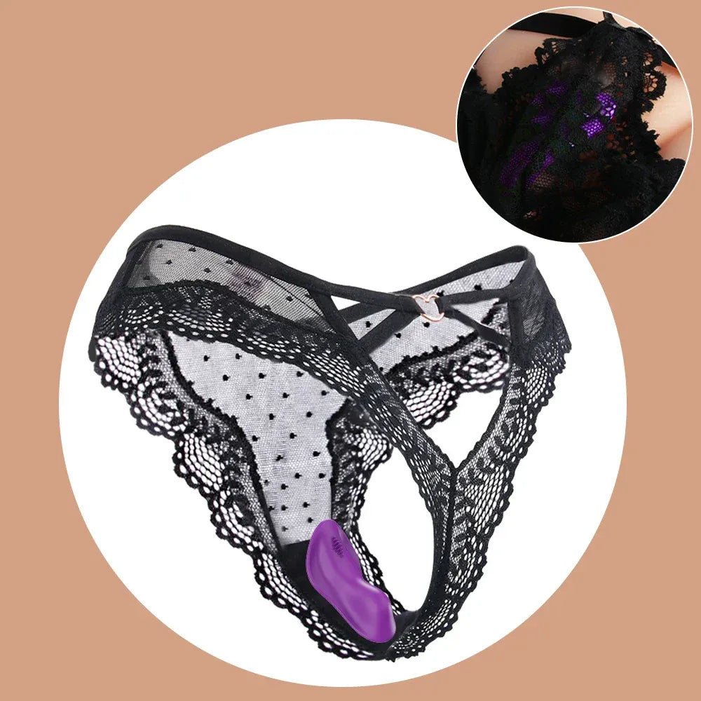 Mini Clit Vibrator for Women Wearable Panties Stimulator App Control for Couples Female Masturbator - Purple