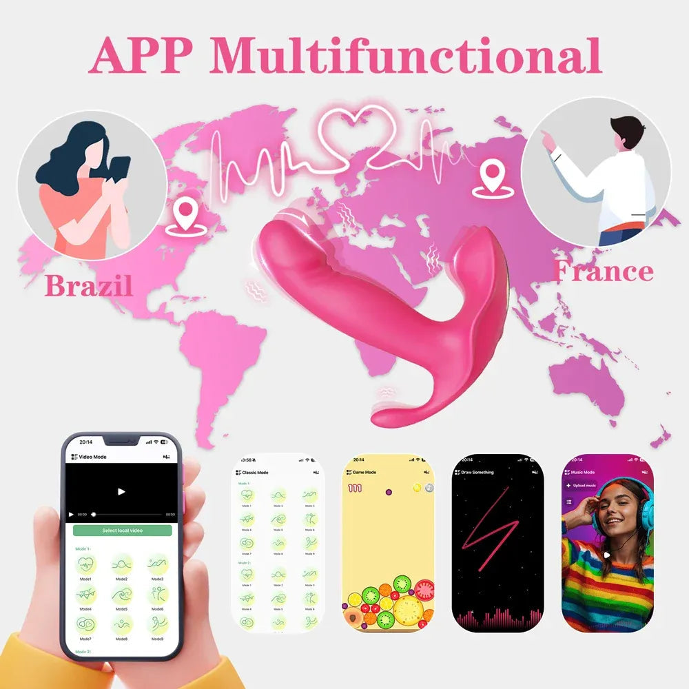 Wireless Wearable Vibrator for Women Stimulator G Spot Pleasure Toy - Purple