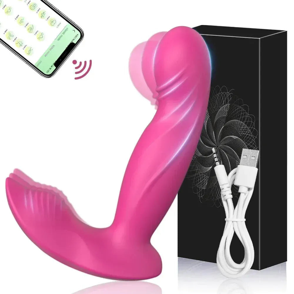 Wireless Wearable Vibrator for Women Stimulator G Spot Pleasure Toy - Red
