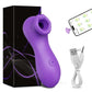 Female Clit Sucker Vibrator Vacuum Nipple Stimulator for Couples - Purple