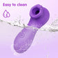 Female Clit Sucker Vibrator Vacuum Nipple Stimulator for Couples - Purple