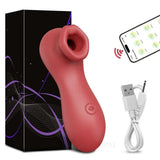 Female Clit Sucker Vibrator Vacuum Nipple Stimulator for Couples - Red