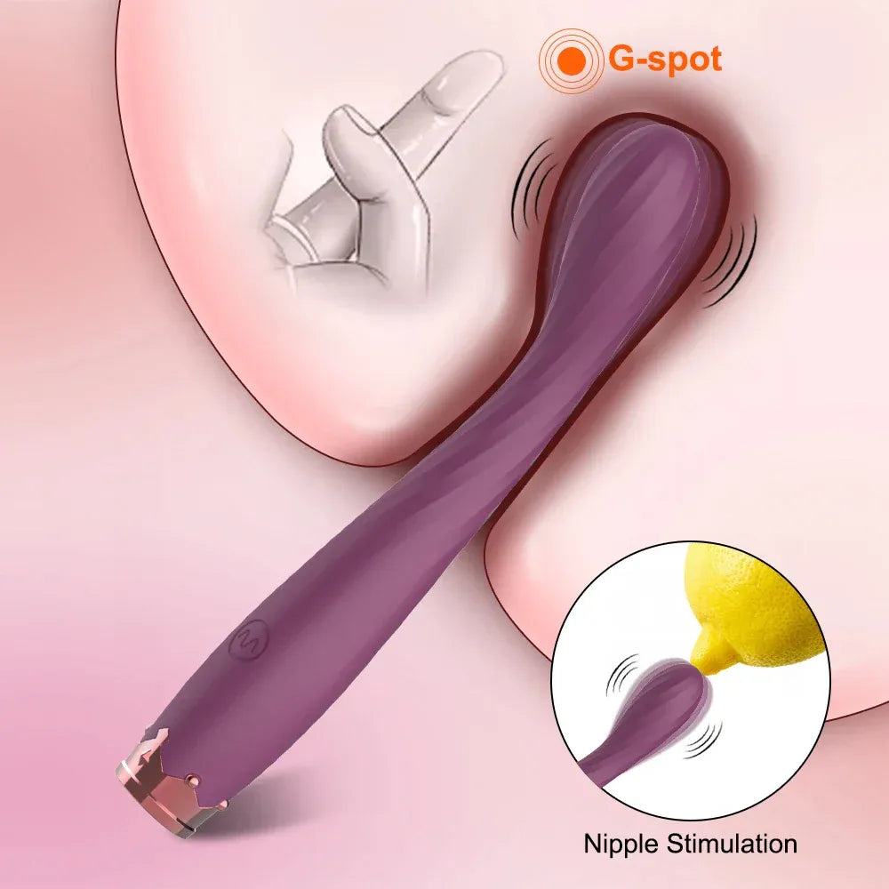 Vagina Vibrator for Women Clit Nipple Stimulator G Spot Pleasure Female Masturbator - Zd060 Purple