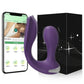 App Control Dual Ended Vibrator for Women Clit Anal Stimulation Couples - Purple