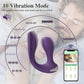 App Control Dual Ended Vibrator for Women Clit Anal Stimulation Couples - Purple