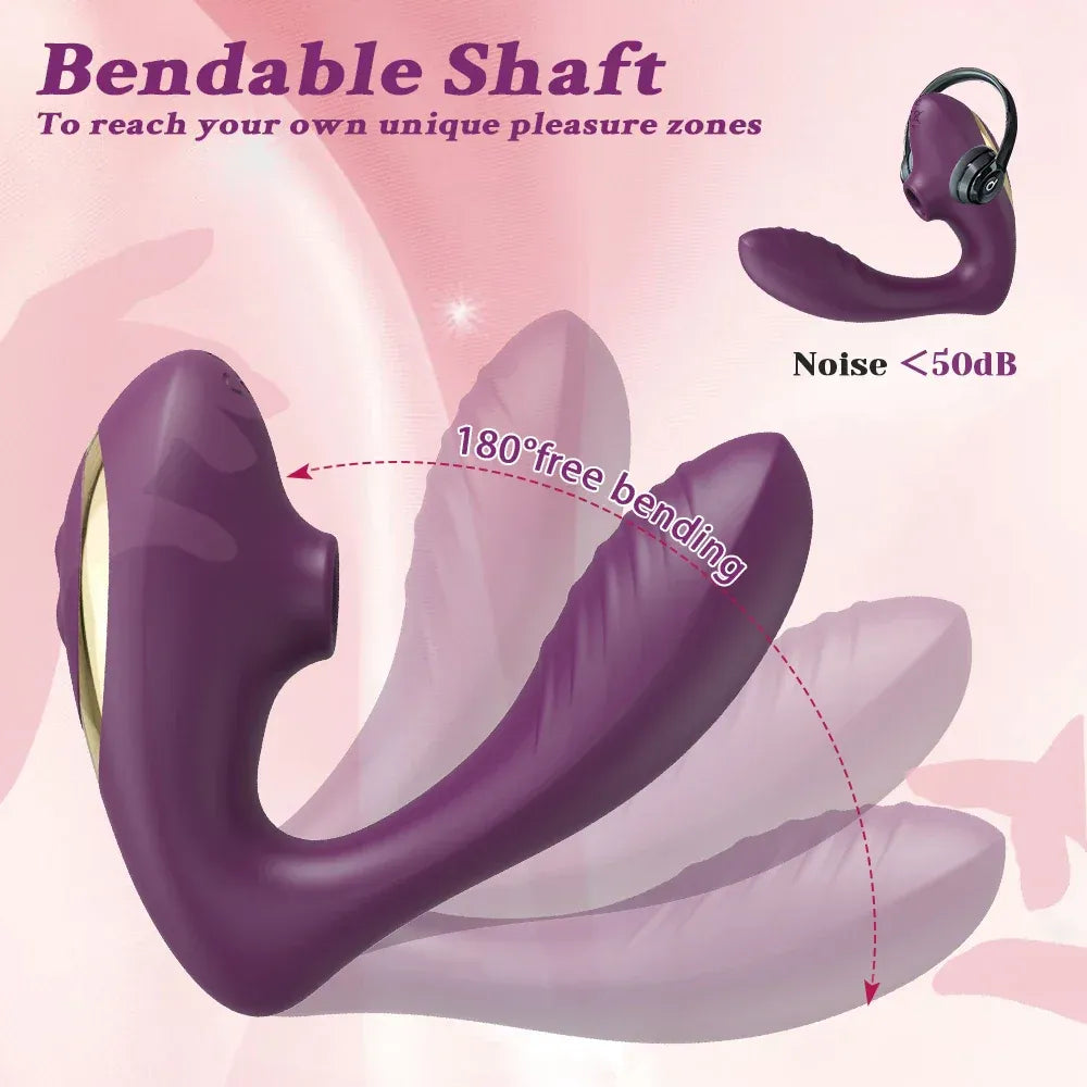 Vibrating Clit Sucker for Women G Spot Stimulator Female Masturbator - Purple