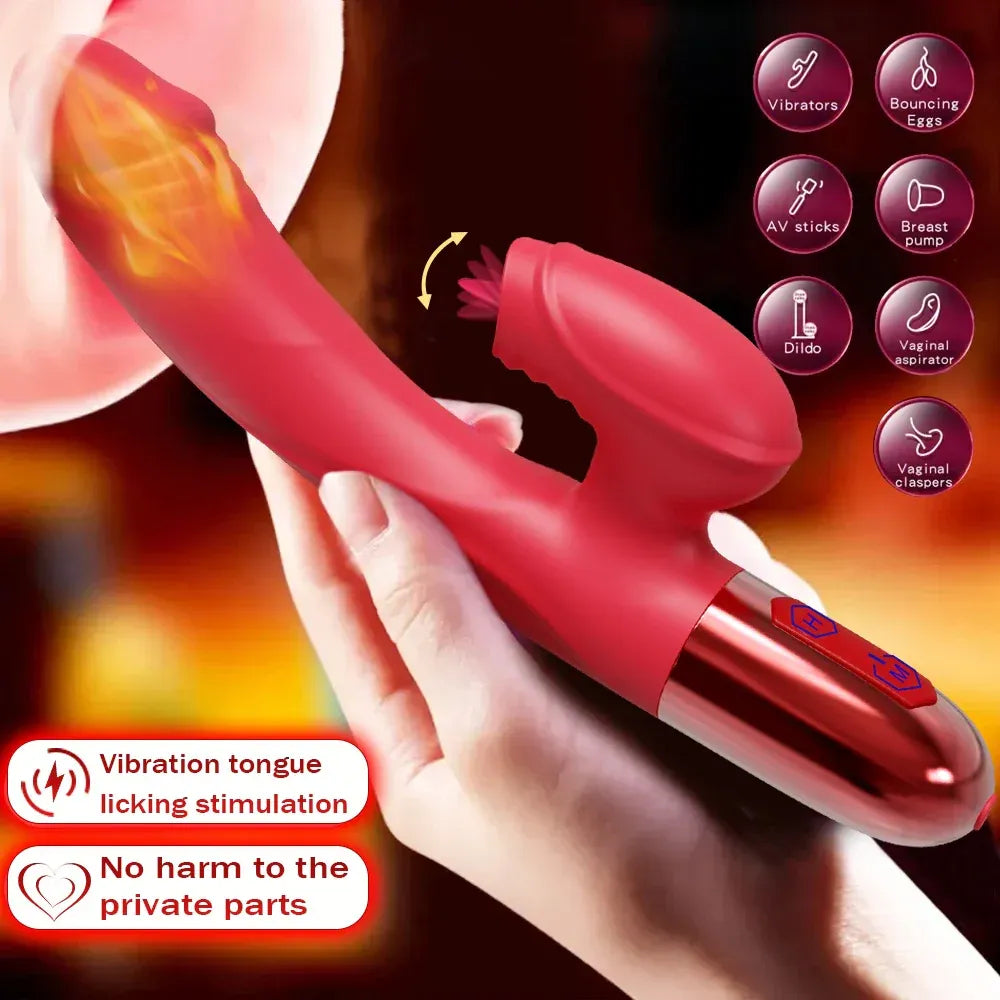 G Spot Vibrator Heating Clitoral Stimulation - Red
