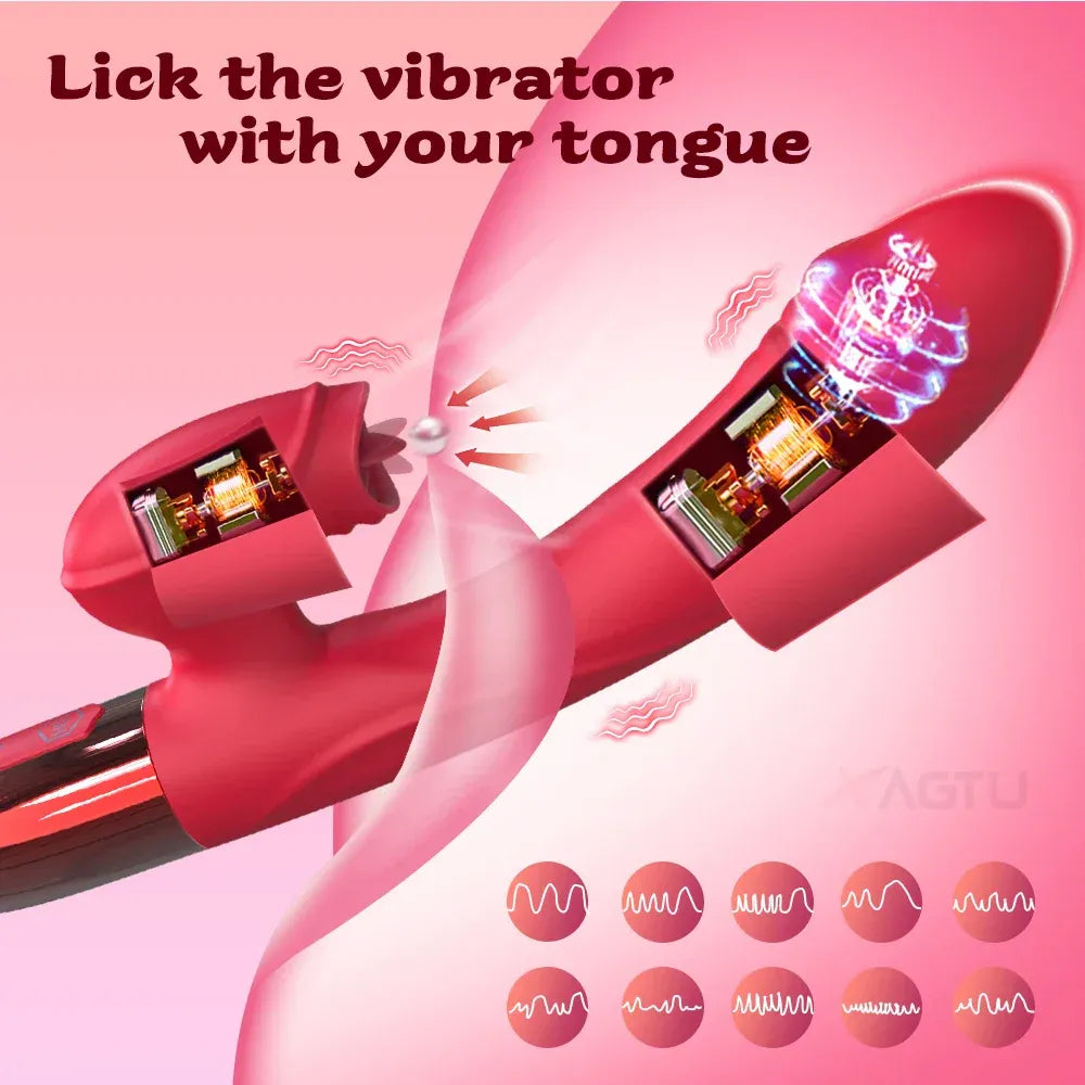 G Spot Vibrator Heating Clitoral Stimulation - Red