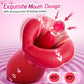 Pink Lips Vibrating Stimulator - Dual-Action Suction & Licking Massager for Women