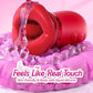 Pink Lips Vibrating Stimulator - Dual-Action Suction & Licking Massager for Women