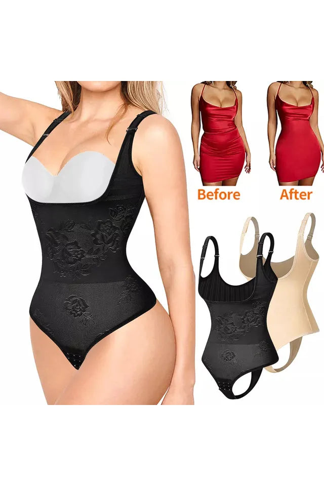 Bodysuit Seamless Tummy Control Shapewear Waist Trainer Thong