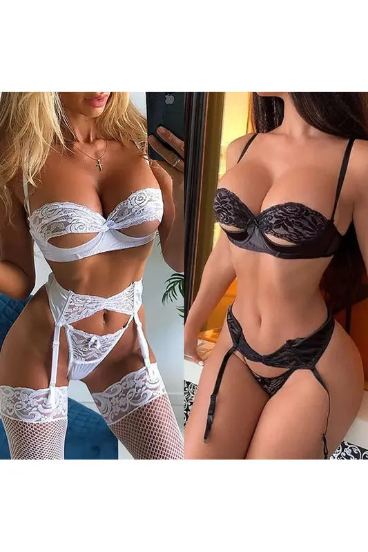 Exquisite Lace and G-String Lingerie Set