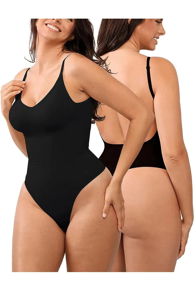 Backless Shapewear Thong Bodysuit