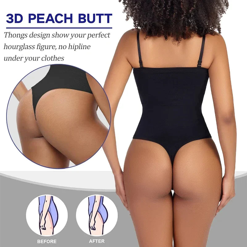 Sculpting Off-Shoulder Body Shaper with Crotch Opening