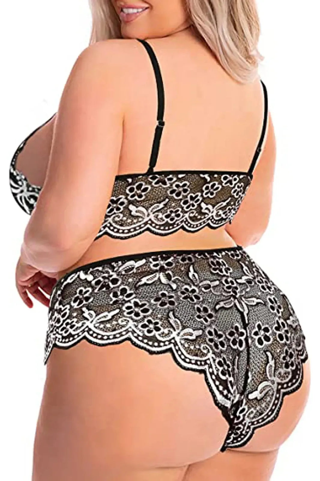 Cueca Plus Size Lingerie 2 Piece Set