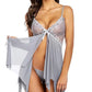 Luxe Lace Babydoll Nightwear Set with Matching Panties
