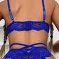 Blue Lace Elegance Two-Piece Lingerie Set