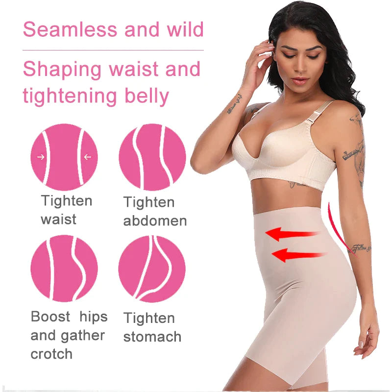 Ultimate High Waist Body Shaping Shorts for Women - Cotton Blend Control Panties