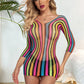 Transparent Striped Sensual Babydoll Nightgown