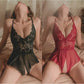 Plus Size Lace Garter Nightie Gown S-3XL