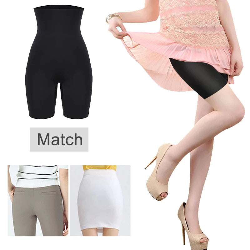 Ultimate High Waist Body Shaping Shorts for Women - Cotton Blend Control Panties