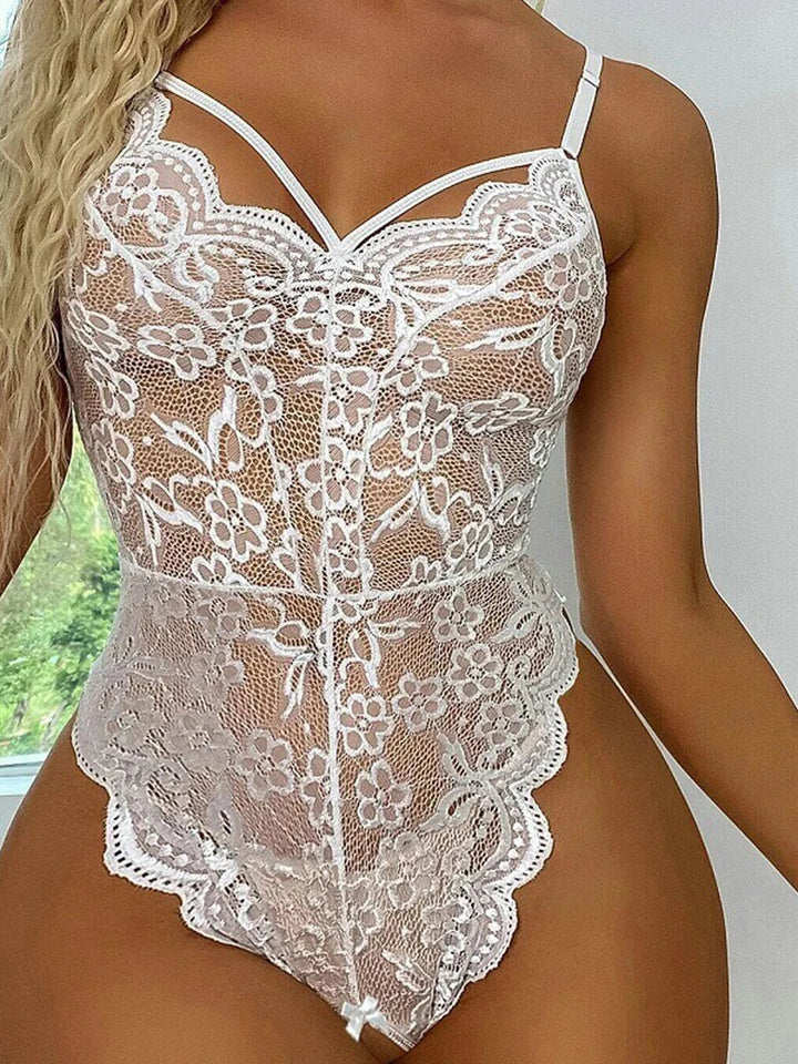 Floral Lace Teddy Lingerie for Women