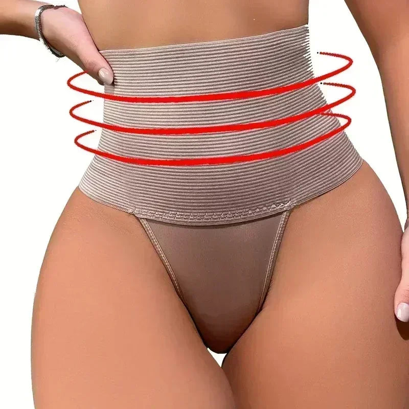 Tummy Control High Waist Thong Shapewear