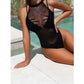 Elegant Mesh Bodysuit Beachwear for Women